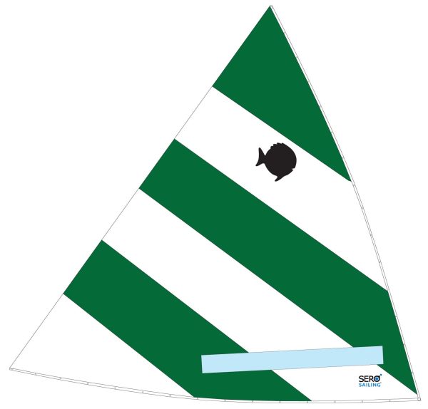Sunfish Green & White Sail, SER-24113