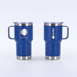 Sunfish 20 oz Vacuum Insulated Tumbler with Handle, Blue