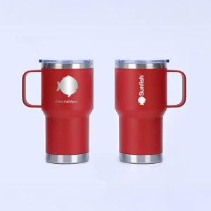 Sunfish 20 oz Vacuum Insulated Tumbler with Handle, Red