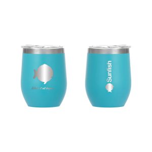 Sunfish 12 oz Vacuum Insulated Wine Tumbler, Teal