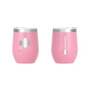Sunfish 12 oz Vacuum Insulated Wine Tumbler, Light Pink