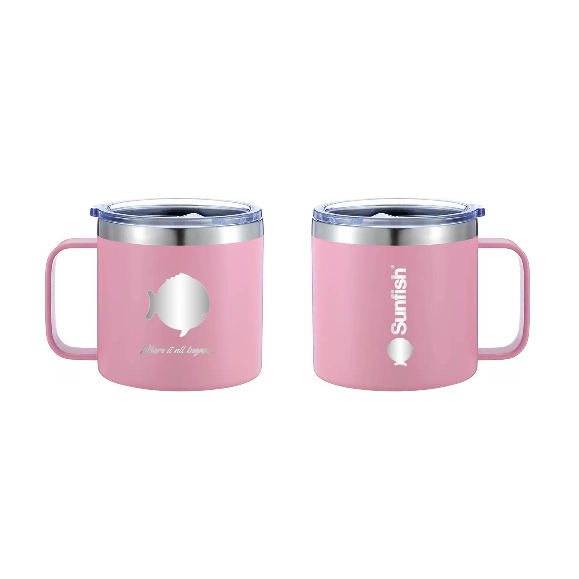 Sunfish 14 oz Vacuum Insulated Mug, Pink