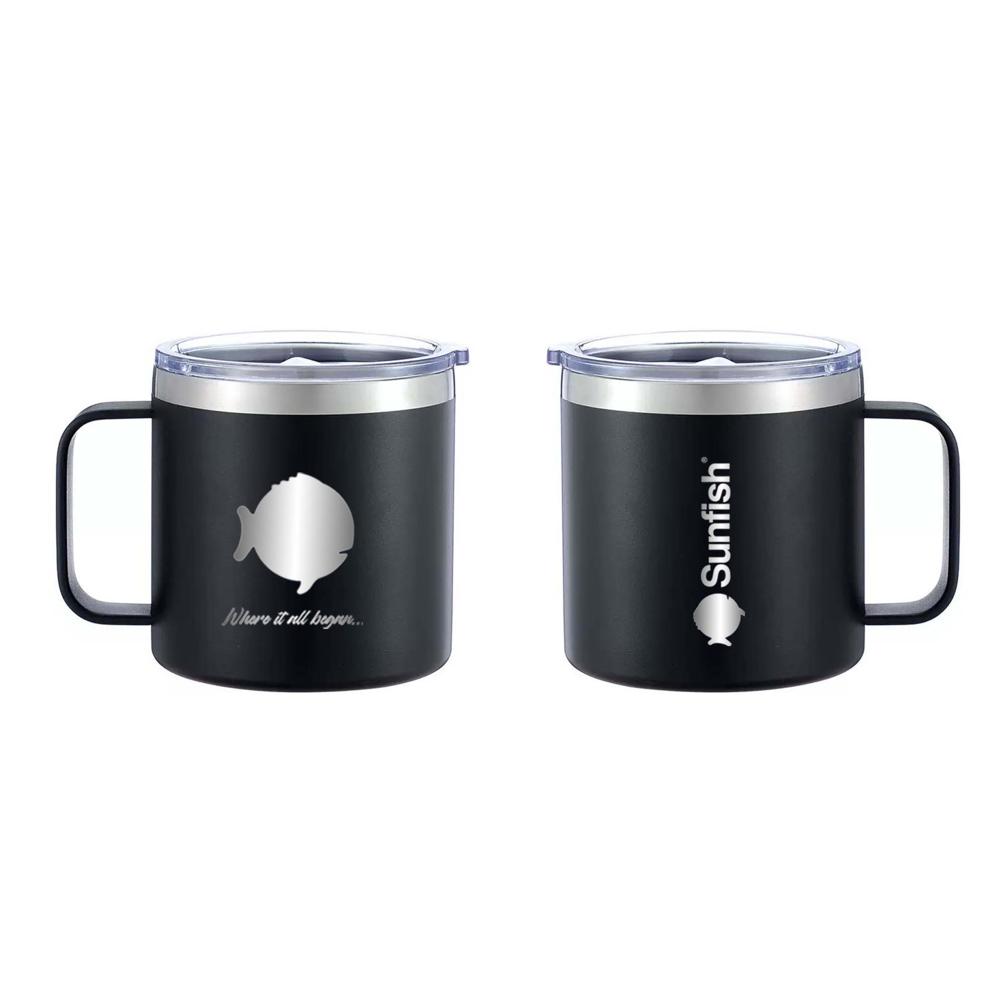 Sunfish 14 oz Vacuum Insulated Mug, Black