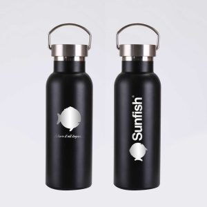 Sunfish 17 oz Vacuum Insulated Water Bottle, Black