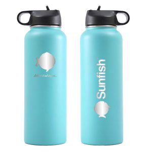 Sunfish 40 oz Vacuum Insulated Water Bottle, Teal