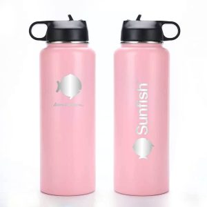Sunfish 40 oz Vacuum Insulated Water Bottle, Pink