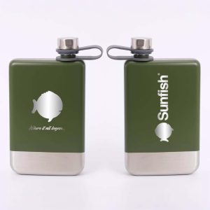 Sunfish 9 oz Vacuum Insulated Hip Flask, Green