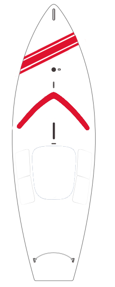 SERO Sailing, Sunfish Sailboat White Hull & Deck, Red Stripe/Coaming