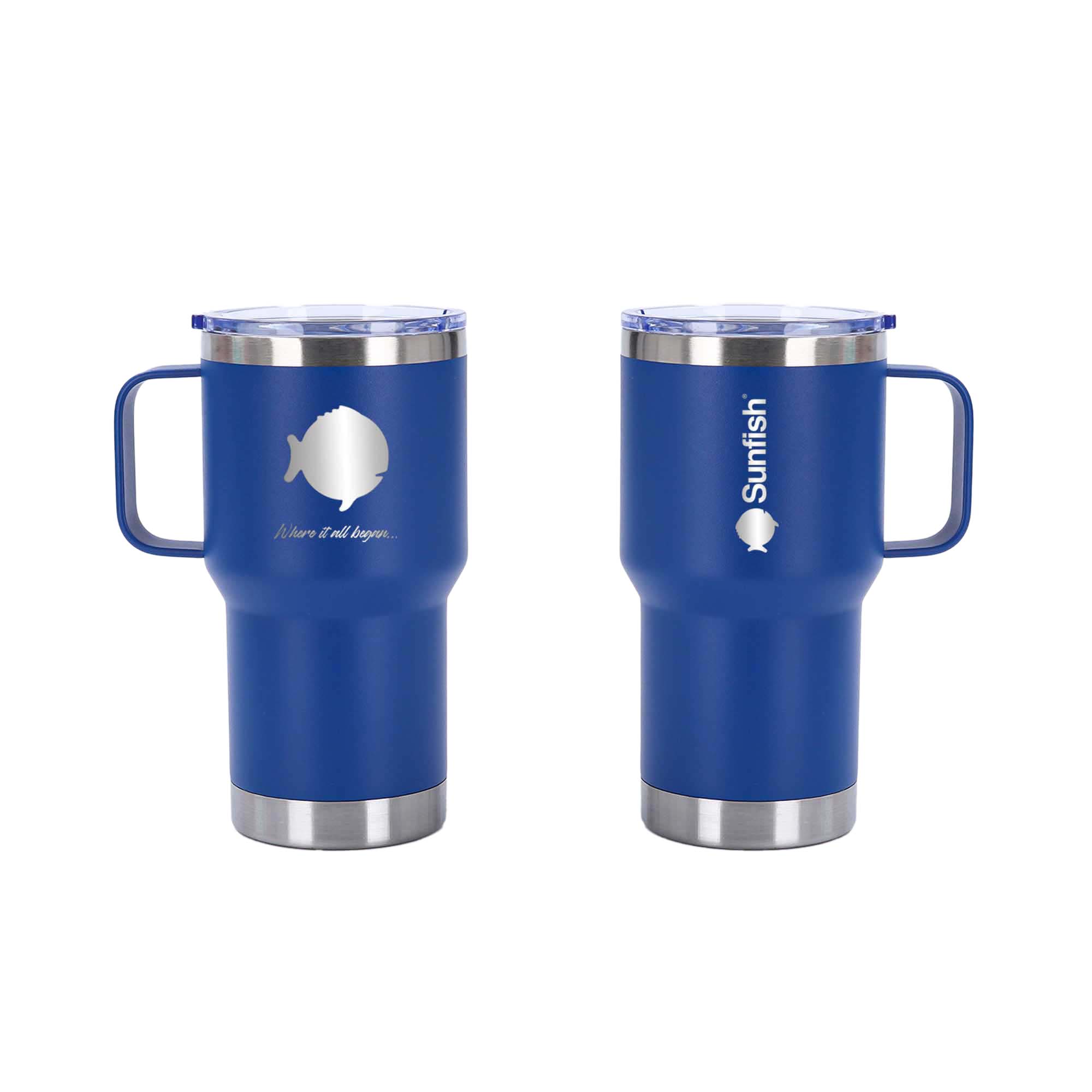 Sunfish 20 oz Vacuum Insulated Tumbler with Handle, Blue