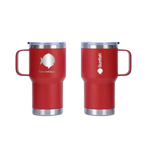 Sunfish 20 oz Vacuum Insulated Tumbler with Handle, Red