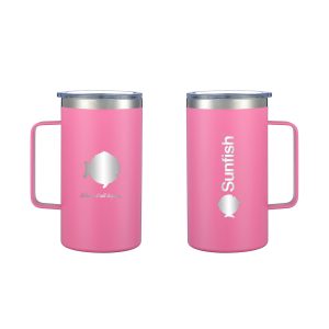 Sunfish 24 oz Vacuum Insulated Mug with Handle, Light Pink
