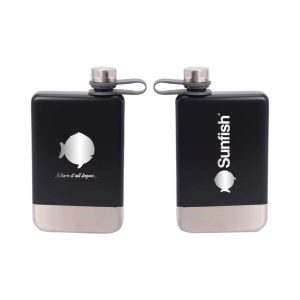 Sunfish 9 oz Vacuum Insulated Hip Flask, Black