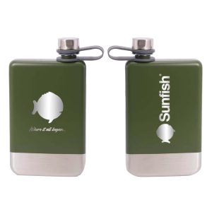 Sunfish 9 oz Vacuum Insulated Hip Flask, Green