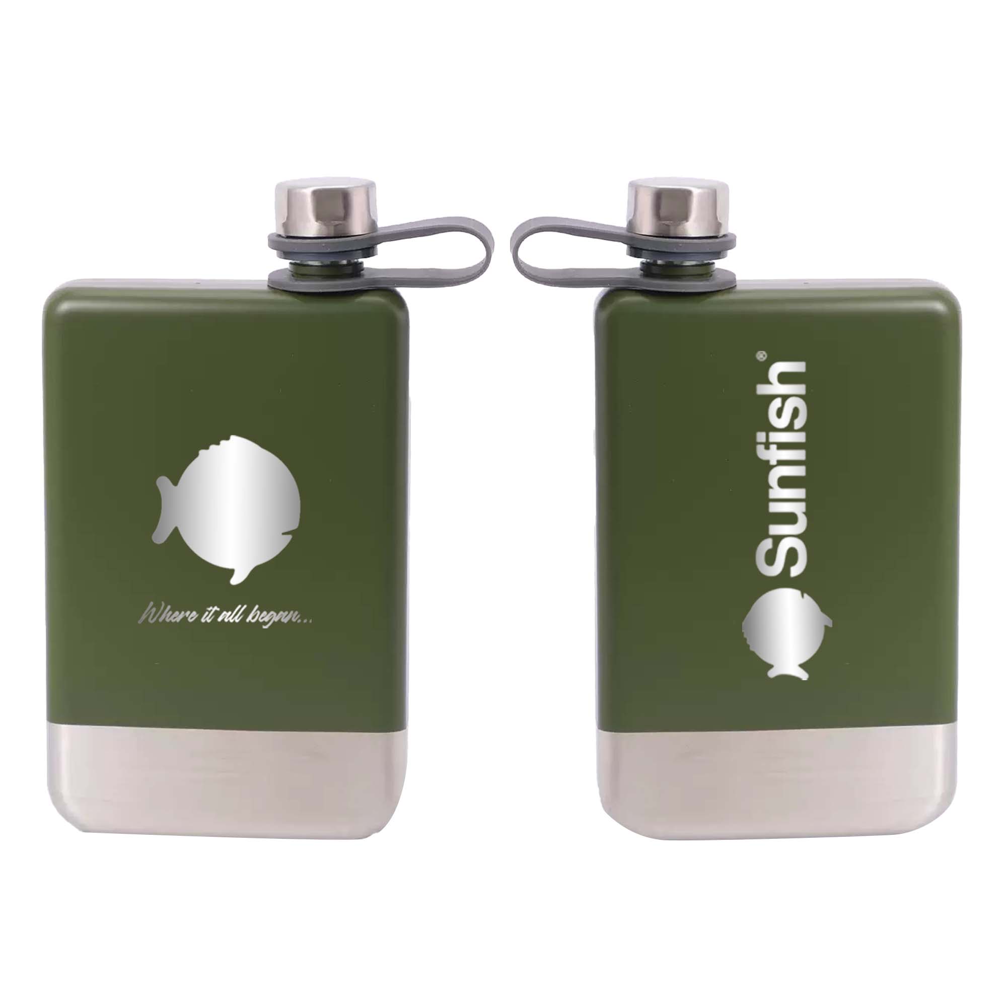 Sunfish 9 oz Vacuum Insulated Hip Flask, Green